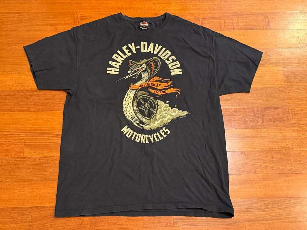 Harley-Davidson T-Shirt Size XL Gator Leesburg Florida Cobra Black